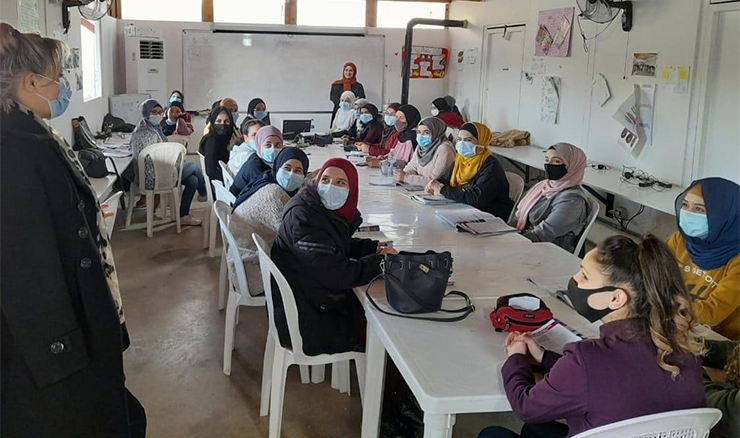 A photograph of student beneficiaries of the STEP program in Bekaa, Lebanon. 